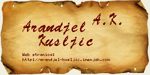 Aranđel Kušljić vizit kartica